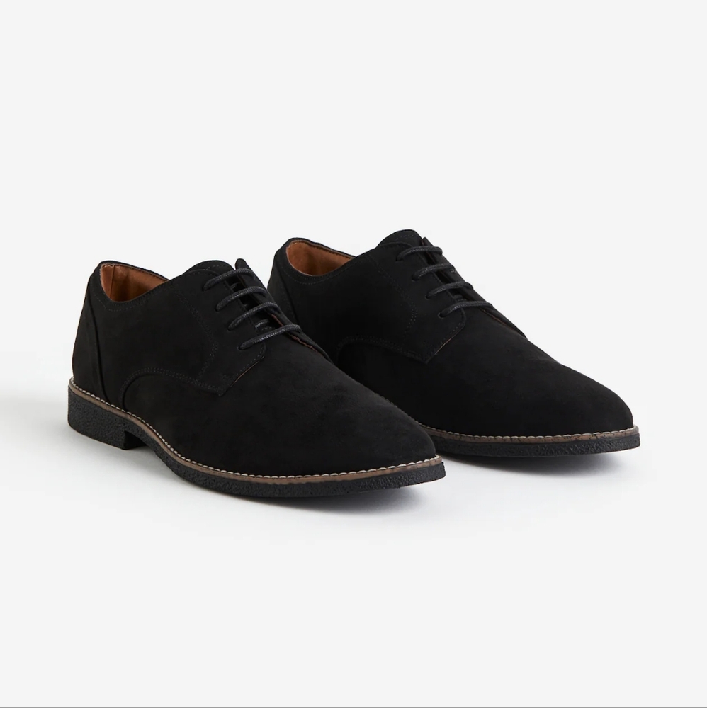 H&M Men's‎ Black Derby Dress Shoes